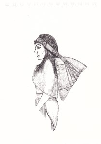 Burden Baskets were used for food gathering and transporting things. This one features a headband decorated with shell beads like ones made by Coast Miwok that were used in trading.