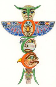 Totem design by Meredith Eliassen, 2015.